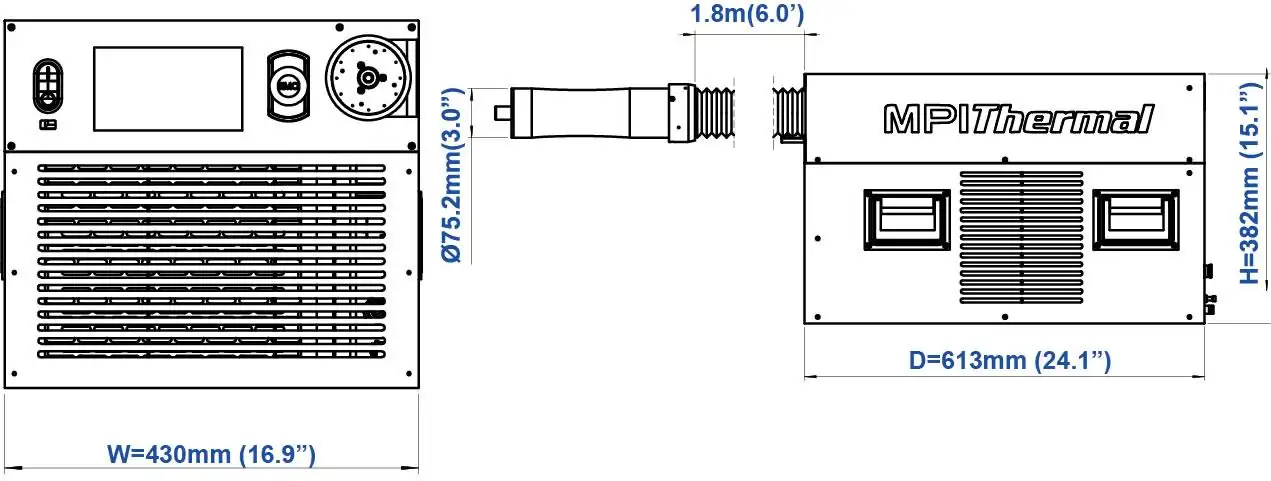 TA-1000B-Spec-Chart Thermal Stream Dimensions